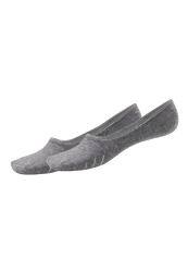 Schiesser Füßlinge Damen 2er-Pack Grau - Long Life Cool für Damen, Größe 35/36, 69 % Baumwolle, 30 % Polyamid, 1 % Elasthan