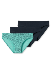 Schiesser Slip 3er-Pack Dunkelblau/Blau - 95/5 für Mädchen, Größe S, 95 % Baumwolle, 5 % Elasthan