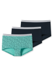 Schiesser Panty 3er-Pack Dunkelblau/Blau - 95/5 für Mädchen, Größe S, 95 % Baumwolle, 5 % Elasthan