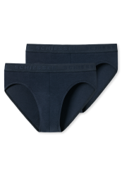 Schiesser Slip 2er-Pack Blau - 95/5 für Jungen, Größe M, 95 % Baumwolle, 5 % Elasthan