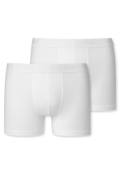 Schiesser Shorts 2er-Pack Weiss - 95/5 für Jungen, Größe L, 95 % Baumwolle, 5 % Elasthan