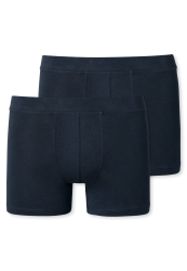 Schiesser Shorts 2er-Pack Blau - 95/5 für Jungen, Größe XS, 95 % Baumwolle, 5 % Elasthan