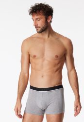 Schiesser Enge Boxershorts 3er-Pack Grau/Schwarz - 95/5 für Herren, Größe M, 95 % Baumwolle, 5 % Elasthan