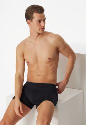 Schiesser Enge Boxershorts Schwarz - 95/5 für Herren, Größe M, 95 % Baumwolle, 5 % Elasthan