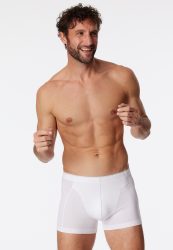 Schiesser Enge Boxershorts Weiss - 95/5 für Herren, Größe M, 95 % Baumwolle, 5 % Elasthan