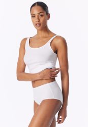 Schiesser High Waist Slip 2er-Pack Weiss - 95/5 für Damen, Größe S, 95 % Baumwolle, 5 % Elasthan
