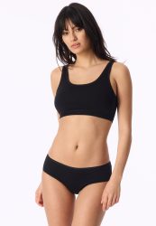 Bustier 2er-Pack ohne Cups Organic Cotton schwarz - 95/5 46