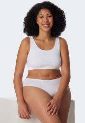 Bustier 2er-Pack ohne Cups Organic Cotton weiß - 95/5 34