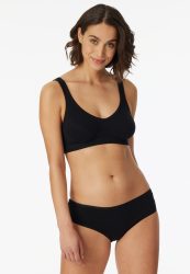 Bustier 2er-Pack mit Cups Organic Cotton schwarz - 95/5 70A