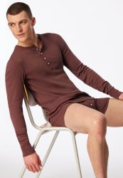 Schiesser Shirt Feinripp Rost - Revival Karl-Heinz für Herren, Größe S, 100 % Baumwolle