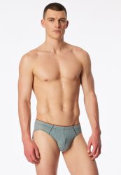 Schiesser Slip Mint gestreift - 95/5 für Herren, Größe S, 95 % Baumwolle, 5 % Elasthan