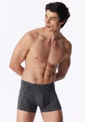 Schiesser Enge Boxershorts Grau gemustert - 95/5 für Herren, Größe S, 95 % Baumwolle, 5 % Elasthan