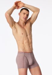 Schiesser Enge Boxershorts Rot gestreift - 95/5 für Herren, Größe S, 95 % Baumwolle, 5 % Elasthan