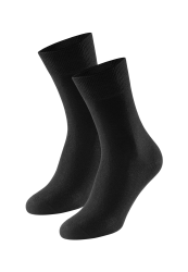 Schiesser Socken Herren 2er-Pack Schwarz - 95/5 für Herren, Größe 43/46, 98 % Baumwolle, 2 % Elasthan