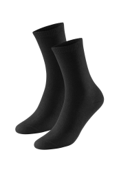 Schiesser Socken Damen 2er-Pack Schwarz - 95/5 für Damen, Größe 39/42, 98 % Baumwolle, 2 % Elasthan