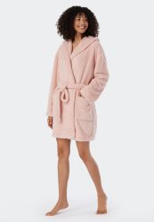 Schiesser - Teddy Fleece - Morgenmantel / Bademantel, für Damen, Rosa, Größe L