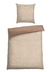Schiesser Bettwäscheset 2-teilig Beige/Braun - SCHIESSER Home, Größe 135*200, 100 % Baumwolle