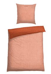 Schiesser Bettwäscheset 2-teilig Orange - SCHIESSER Home, Größe 135*200, 100 % Baumwolle