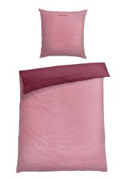 Schiesser Bettwäscheset 2-teilig Feinbiber Rosa - SCHIESSER Home, Größe 135*200, 100 % Baumwolle