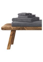 Schiesser Duschtuch 70x140 cm Anthrazit - SCHIESSER Home, Größe 70*140, 100 % Baumwolle