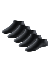 Schiesser Socken Damen 5er-Pack Schwarz - Bluebird für Damen, Größe 39/42, 77 % Baumwolle, 22 % Polyamid, 1 % Elasthan