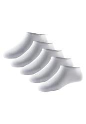 Schiesser Socken Damen 5er-Pack Weiss - Bluebird für Damen, Größe 35/38, 77 % Baumwolle, 22 % Polyamid, 1 % Elasthan