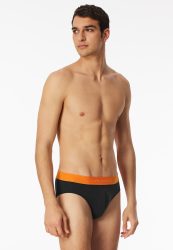 Schiesser Slip 3er-Pack Schwarz - 95/5 für Herren, Größe M, 95 % Baumwolle, 5 % Elasthan