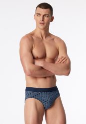 Schiesser Rio-Slips 3er-Pack uni/gemustert mehrfarbig - 95/5 für Herren, Größe M, 95 % Baumwolle, 5 % Elasthan