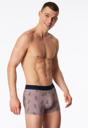 Schiesser Enge Boxershorts 3er-Pack Bordeaux/Dunkelblau gemustert - 95/5 für Herren, Größe 4XL, 95 % Baumwolle, 5 % Elasthan