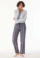 Schiesser Hose Bunt gemustert - Mix+Relax für Damen, Größe S, 100 % Viskose