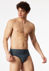 Schiesser Supermini 3er-Pack uni/geringelt mehrfarbig - 95/5 für Herren, Größe L, 95 % Baumwolle, 5 % Elasthan