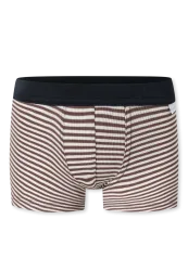 Schiesser Shorts Doppelripp Braun/Weiss gestreift - Double Rib für Jungen, Größe 2Y, 95 % Baumwolle, 5 % Elasthan