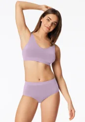 Schiesser Soft-BH herausnehmbare Pads Flieder - Classic Seamless für Damen, Größe 3XL, 93 % Polyamid, 7 % Elasthan