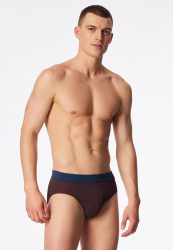 Schiesser Slip Rot/Blau - Comfort Fit für Herren, Größe 3XL, 95 % Baumwolle, 5 % Elasthan