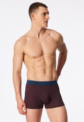 Schiesser Enge Boxershorts Rot gemustert - Comfort Fit für Herren, Größe 4XL, 95 % Baumwolle, 5 % Elasthan