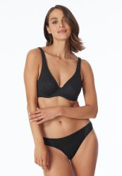 Schiesser Slip mit Spitze Schwarz - Air für Damen, Größe M, 85 % Polyamid, 15 % Elasthan