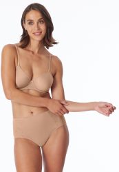Schiesser High Waist Slip mit Spitze Beige - Air für Damen, Größe L, 85 % Polyamid, 15 % Elasthan
