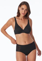 Schiesser High Waist Slip mit Spitze Schwarz - Air für Damen, Größe 4XL, 85 % Polyamid, 15 % Elasthan