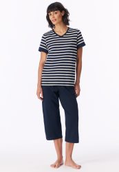 Schiesser - Pyjama, für Damen, Blau, Größe 36