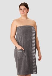 Sauna-Handtuch Knöpfe anthrazit - SCHIESSER Home 80*130