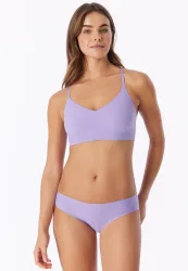 Schiesser Bustier mit herausnehmbaren Pads Lila - Invisible Soft für Damen, Größe 42, 75 % Polyamid, 25 % Elasthan