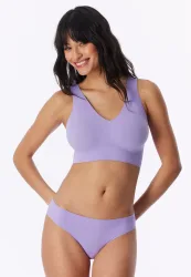 Schiesser Bustier Seamless mit herausnehmbaren Pads Lila - Invisble Soft für Damen, Größe 38, 75 % Polyamid, 25 % Elasthan