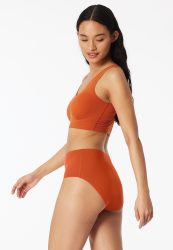 Schiesser High Waist Slip Orange - Invisible Soft für Damen, Größe L, 70 % Polyamid, 30 % Elasthan