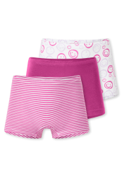 Schiesser Shorts 3er-Pack Pink - 95/5 für Mädchen, Größe 2Y, 95 % Baumwolle, 5 % Elasthan