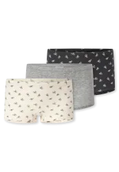 Schiesser Shorts 3er-Pack Bunt gemustert - 95/5 für Mädchen, Größe 4Y, 95 % Baumwolle, 5 % Elasthan