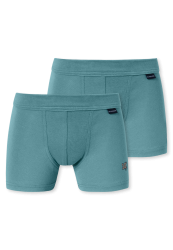 Schiesser Shorts 2er-pack Mint - Fine Rib für Jungen, Größe 2Y, 100 % Baumwolle