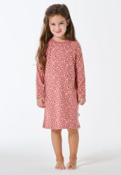 Schiesser Nachthemd langarm Bunt gemustert - Kids Nightwear für Mädchen, Größe 3Y, 100 % Baumwolle