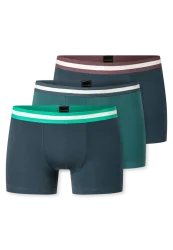Schiesser Shorts 3er-Pack Blau/Petrol - 95/5 für Jungen, Größe M, 95 % Baumwolle, 5 % Elasthan