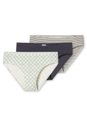 Schiesser Slip 3er-Pack Bunt gemustert - 95/5 für Mädchen, Größe M, 95 % Baumwolle, 5 % Elasthan