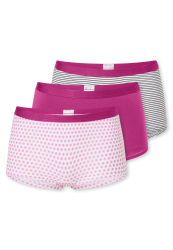 Schiesser Shorts 3er-Pack Pink - 95/5 für Mädchen, Größe M, 95 % Baumwolle, 5 % Elasthan
